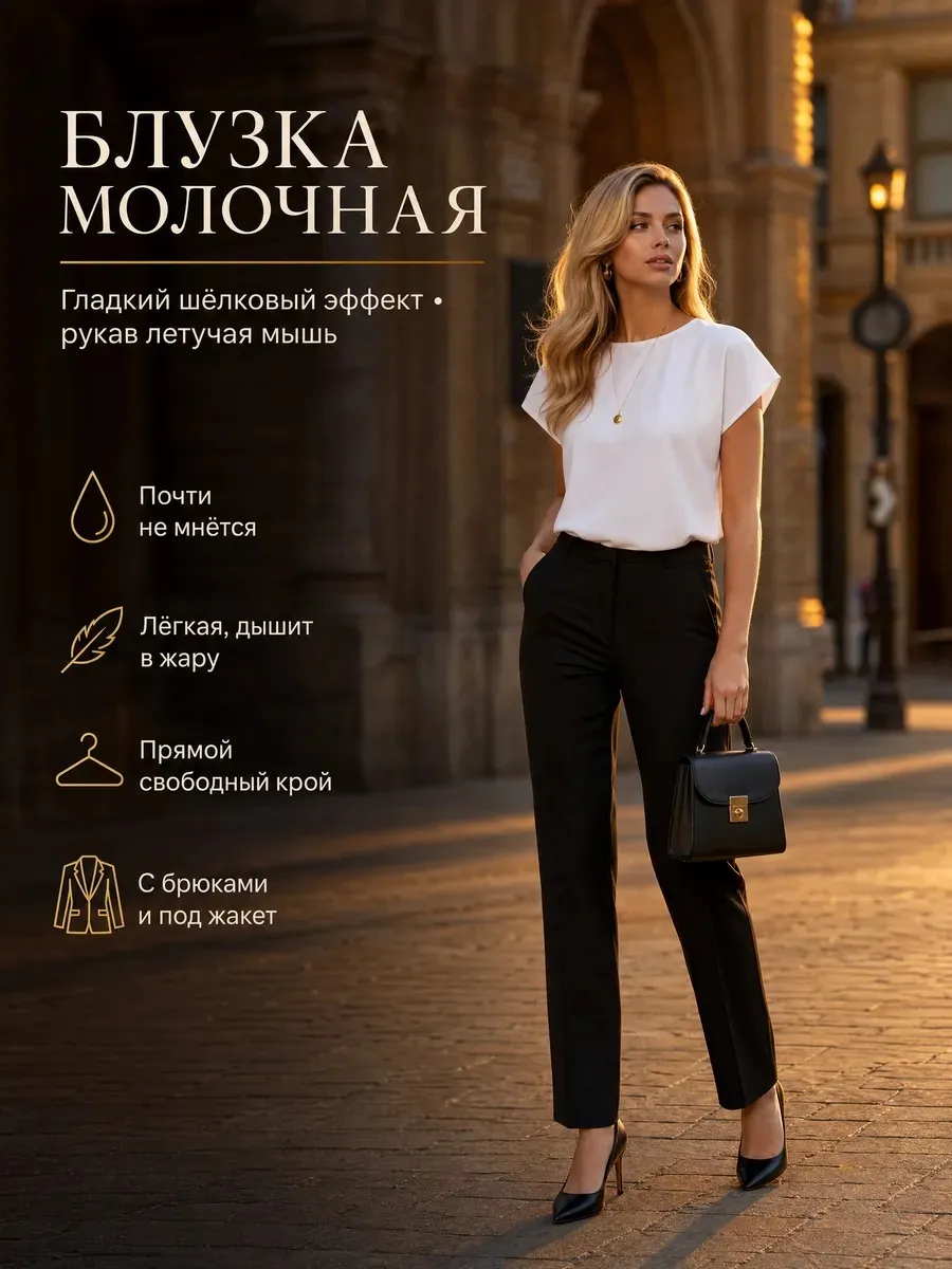 Սպիտակ կարճաթև բլուզ